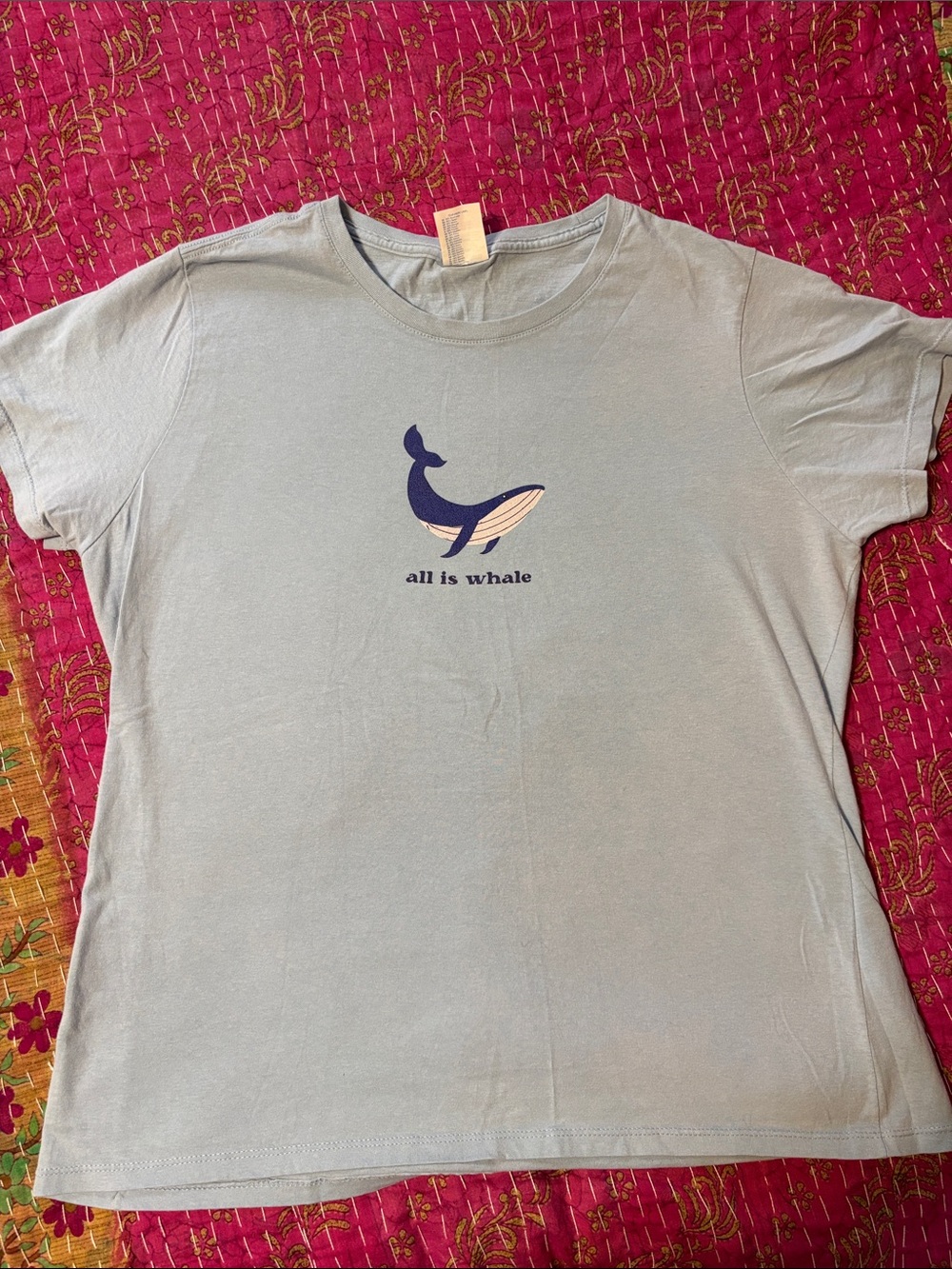 All Is Whale Graphic Tee - Light Blue